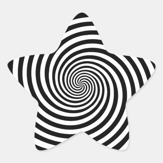 Hypnosespiraal ster sticker (Voorkant)