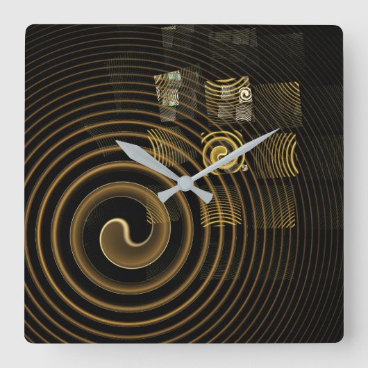 Hypnosis Abstract Art Square Vierkante Klok (Voorkant)