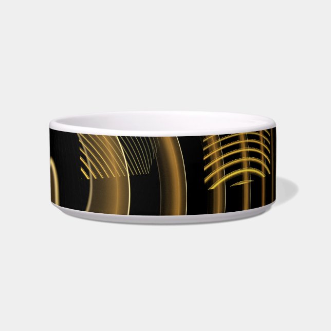 Hypnosis Abstracte Art Cat Bowl Voerbakje (Voorkant)