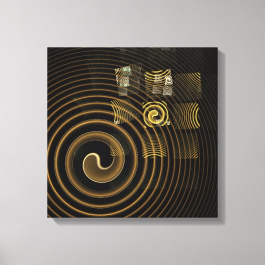 Hypnosis Abstracte Art Quad Canvas Afdrukken (Voorkant)