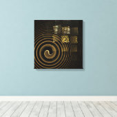 Hypnosis Abstracte Art Quad Canvas Afdrukken (Insitu (Houten vloer))