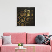 Hypnosis Abstracte Art Quad Canvas Afdrukken (Insitu (Woonkamer))
