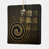 Hypnosis Abstracte Art Square Ornament (Links)