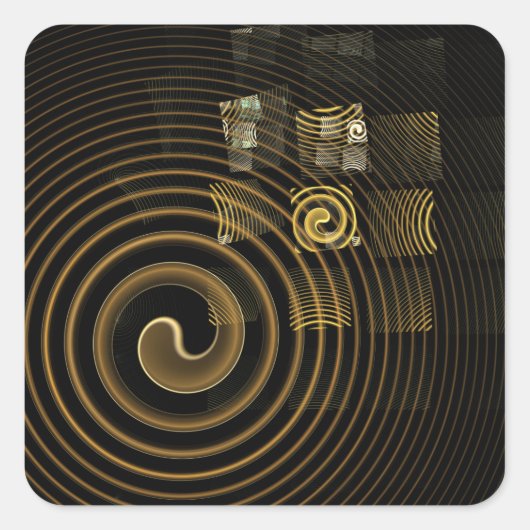 Hypnosis Abstracte Art Square Sticker (Voorkant)