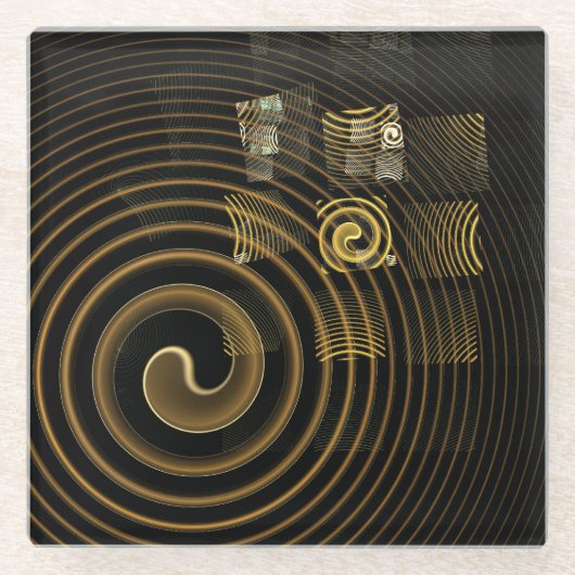 Hypnosis Abstracte kunst Glazen Onderzetter (Voorkant)