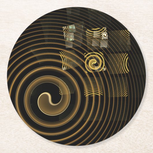 Hypnosis Abstracte kunst Ronde Kartonnen Onderzetter (Voorkant)