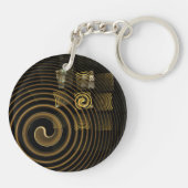Hypnosis Abstracte kunst Sleutelhanger (Achterkant)