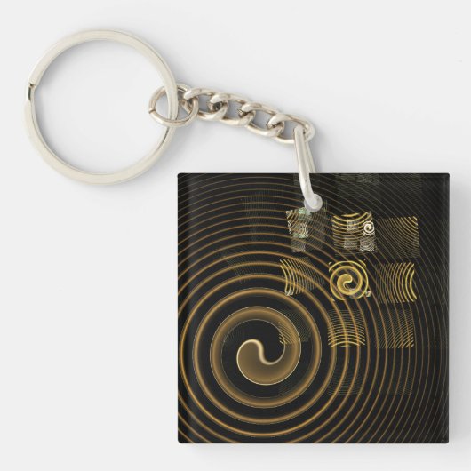 Hypnosis Abstracte kunst Sleutelhanger (Voorkant)