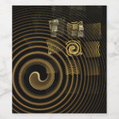 Hypnosis Abstracte kunst Wijn Etiket (Enkel label)