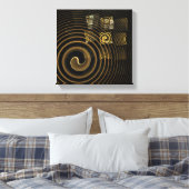 Hypnosis Abstracte kunst zwart-wit Canvas Afdruk (Insitu (Slaapkamer))