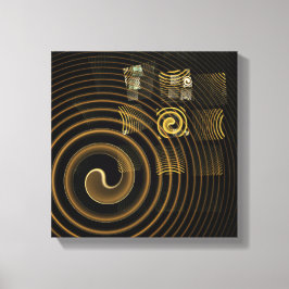 Hypnosis Abstracte kunst zwart-wit Canvas Afdruk