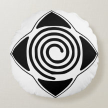 Hypnosis Overal waar Logo Spiral Symbool Pillow