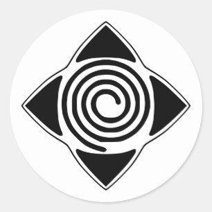 Hypnosis Overal waar Logo Spiral Symbool Sticker
