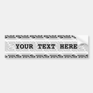 Hypnosis Patroon zwart-wit + jouw tekst Bumpersticker