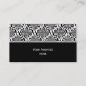 Hypnosis Patroon zwart-wit + jouw tekst Visitekaartje (Achterkant)