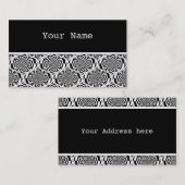 Hypnosis Patroon zwart-wit + jouw tekst Visitekaartje (Voorkant / Achterkant)