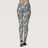 Hypnosis Patroon zwart-wit + uw ideeën Leggings (Achterkant)
