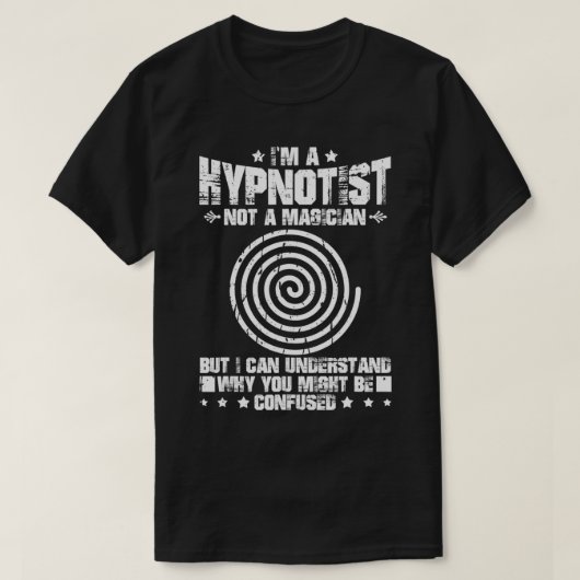 Hypnosis Slaap Hypnotist Spiral Guide Ontvang ster T-shirt (Design voorkant)