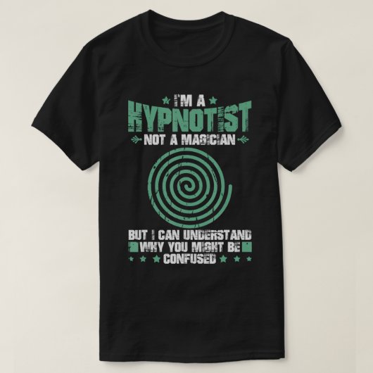 Hypnosis Slaap Hypnotist Spiral Guide Snelle foor T-shirt (Design voorkant)