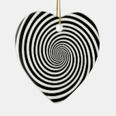 Hypnosis Spiral Heart Shape Keramisch Ornament (Rechts)