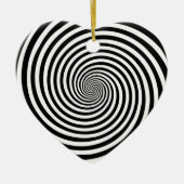 Hypnosis Spiral Heart Shape Keramisch Ornament (Voorkant)