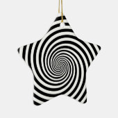 Hypnosis Spiral Star Shape Keramisch Ornament (Rechts)