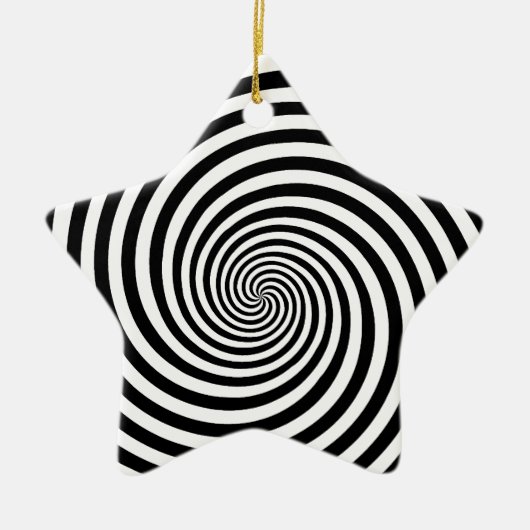 Hypnosis Spiral Star Shape Keramisch Ornament (Voorkant)