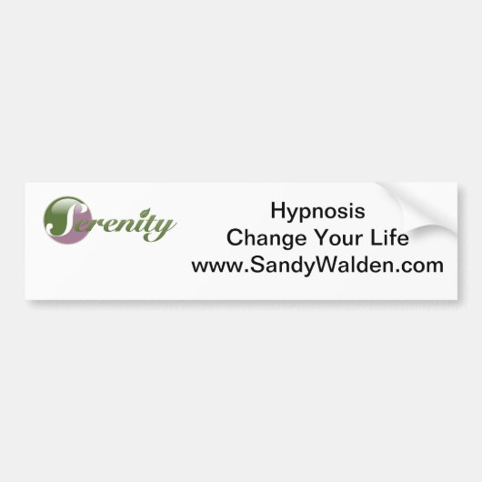 Hypnosis verandert je leven bumpersticker (Voorkant)