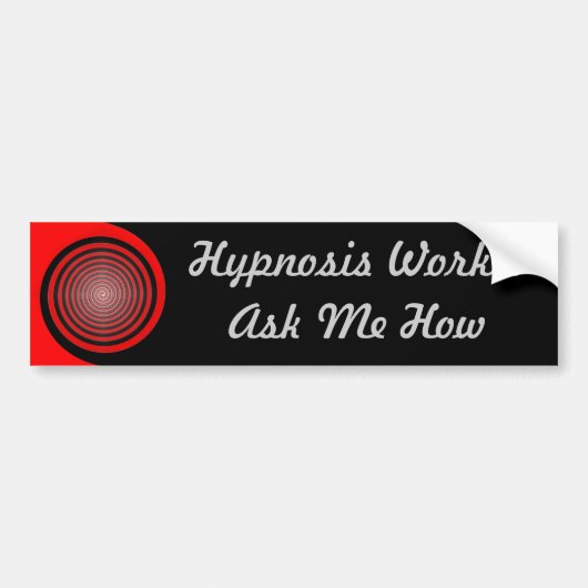 Hypnosis werkt - Vraag me hoe, Bumpersticker (Voorkant)