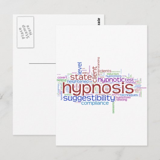 Hypnosis Word Art Briefkaart (Voorkant / Achterkant)
