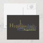 Hypnosis Word Art Post Card - Donkere achtergrond Briefkaart (Voorkant / Achterkant)