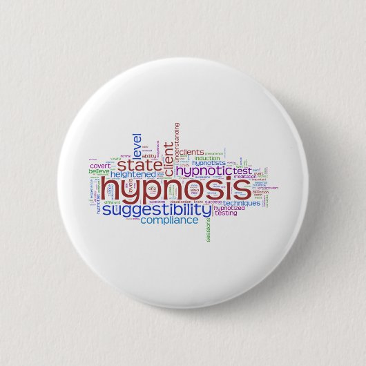 Hypnosis Word Art Ronde Button 5,7 Cm (Voorkant)