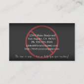 Hypnotherapeut Cigarette Pack Kijk Visitekaartjes (Achterkant)