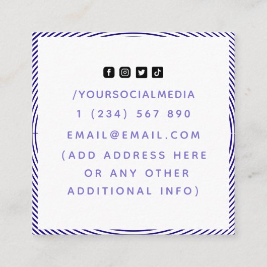 Hypnotherapeut Modern Circle Pattern Vierkante Visitekaartje (Achterkant)