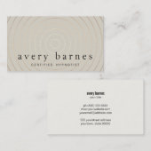 Hypnotherapeut Modern Gold Circles Tan Visitekaartje (Voorkant / Achterkant)