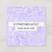 Hypnotherapeut optische illusie lijnkunst vierkante visitekaartje (Voorkant)