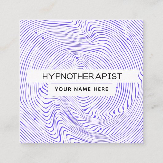 Hypnotherapeut optische illusie lijnkunst vierkante visitekaartje (Voorkant)