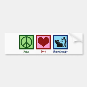 Hypnotherapeut Peace Love Hypnotherapie Bumpersticker