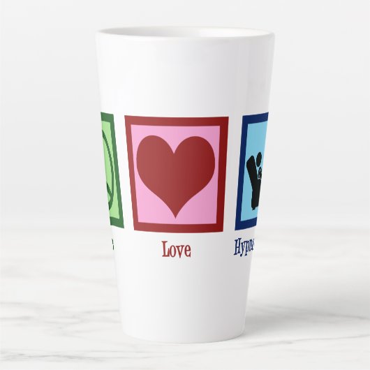 Hypnotherapeut Peace Love Hypnotherapie Latte Mok (Voorkant)