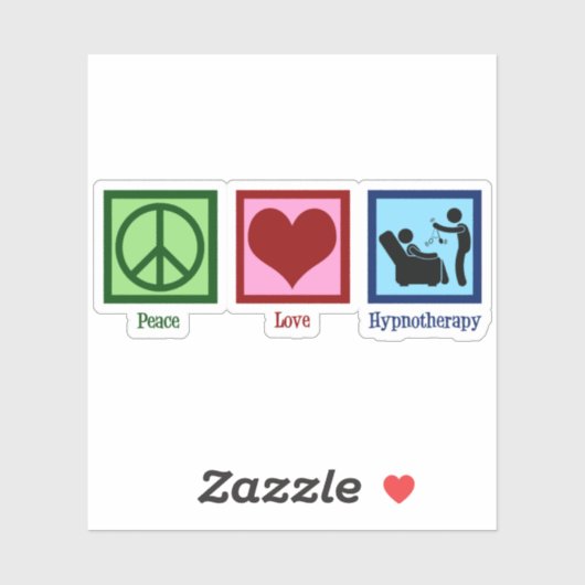 Hypnotherapeut Peace Love Hypnotherapie Sticker (Vel)