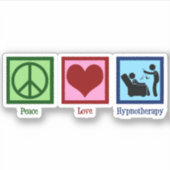 Hypnotherapeut Peace Love Hypnotherapie Sticker (Voorkant)