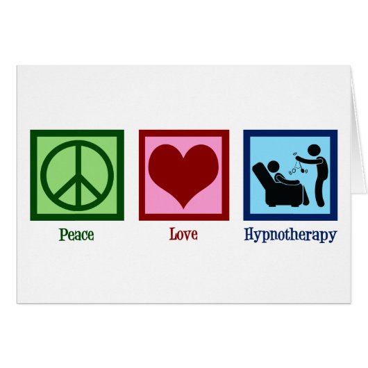 Hypnotherapeut Peace Love Hypnotherapiekaart (Voorkant Horizontaal)