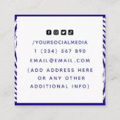 Hypnotherapeut Therapie Hypnotiseur Sociale Media  Vierkante Visitekaartje (Achterkant)