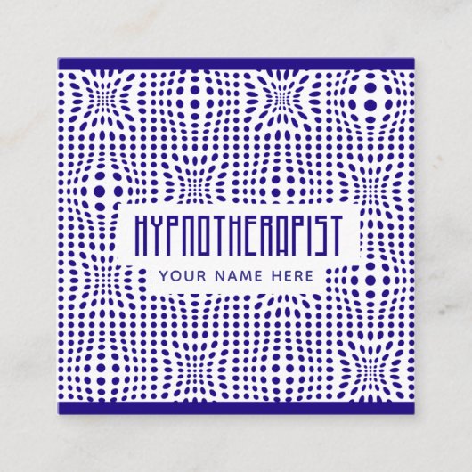 Hypnotherapeut Therapie Hypnotiseur Sociale Media  Vierkante Visitekaartje (Voorkant)