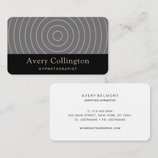 Hypnotherapie Hypnotherapeutisch Visitekaartje (Voorkant / Achterkant)