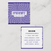 Hypnotherapie Hypnotiseur optische illusie Vierkante Visitekaartje (Voorkant / Achterkant)