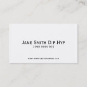 Hypnotherapie visitekaartje hypnotherapeut holisti (Achterkant)