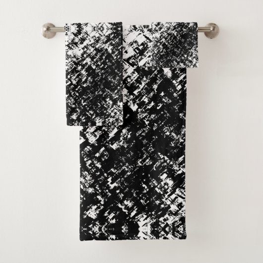 Hypnotic Abstract Black And White Modern Art Bad Handdoek (Insitu)