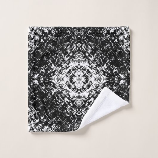 Hypnotic Abstract Black And White Modern Art Bad Handdoek (Wasdoekje)
