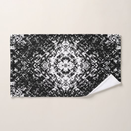 Hypnotic Abstract Black And White Modern Art Bad Handdoek (Handdoek)